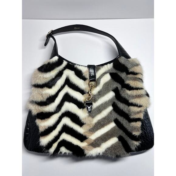 Vintage Gucci mink Crocodile big Jackie bag - Picture 2 of 10